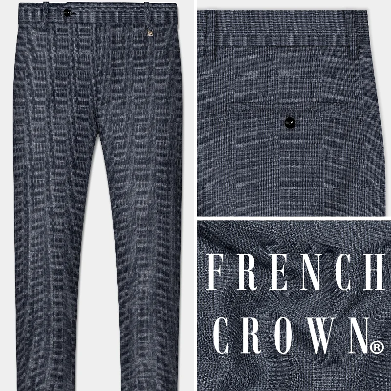 Gun Powder Gray Plaid Wool Blend Pant