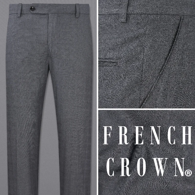 Wenge Gray Textured  Pant