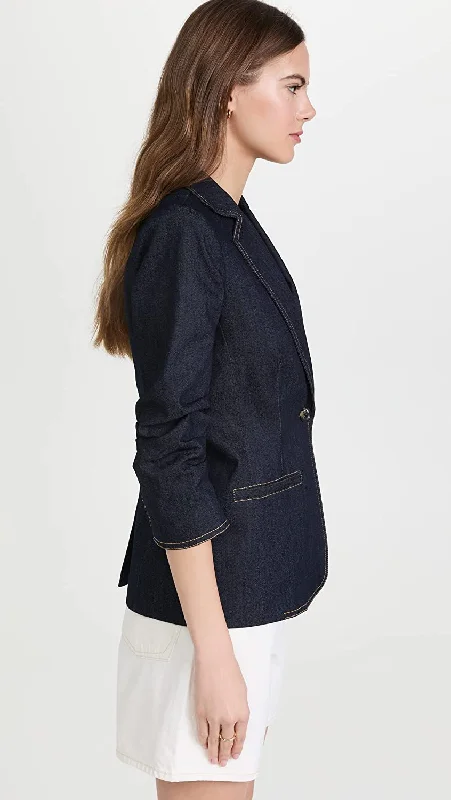 Cinq à Sept Women Khloe Single Button Denim Blazer Indigo