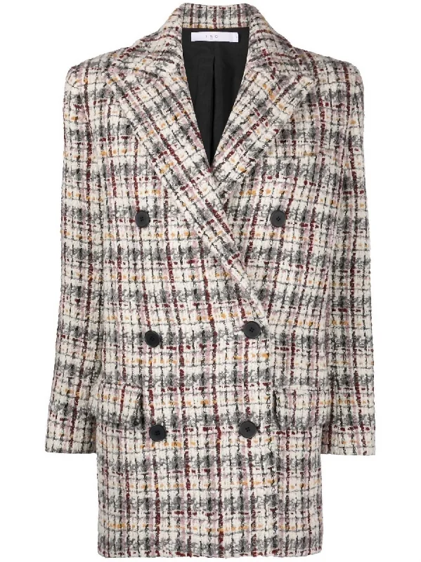 Marton Double Breasted Blazer In Multi