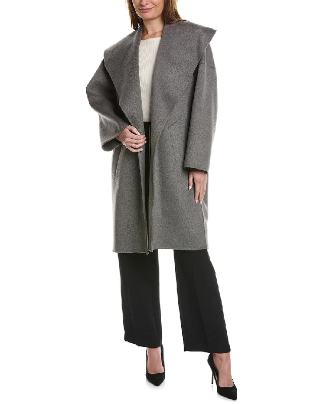 Michael Kors Collection Shawl Clutch Wool Coat