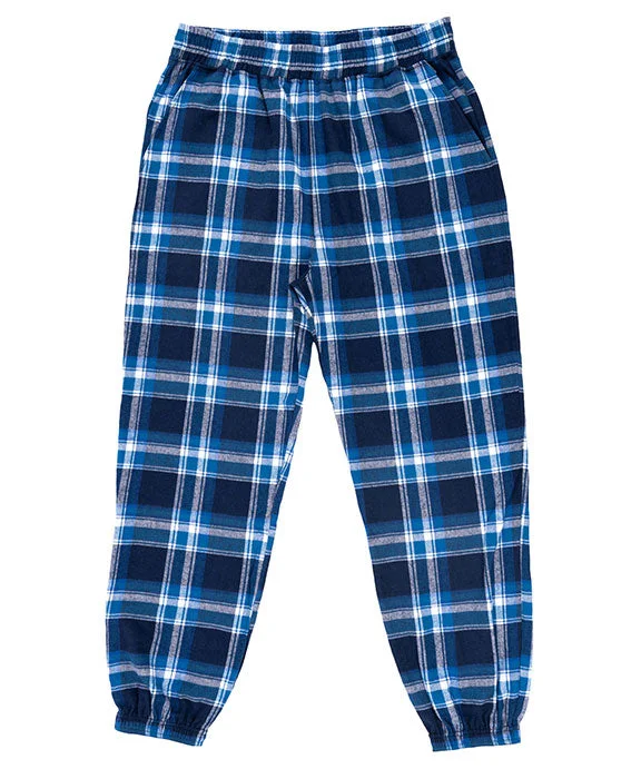 B8810 - Burnside Unisex Flannel Jogger Pants | Blue/White