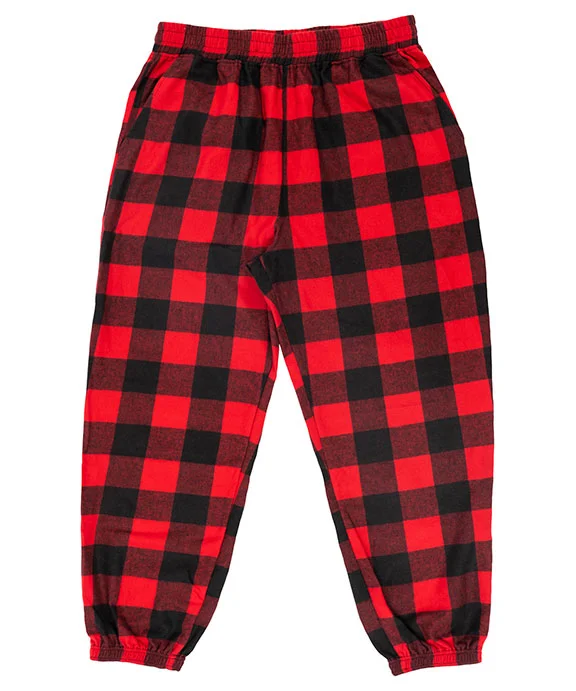 B8810 - Burnside Unisex Flannel Jogger Pants | Red/Black