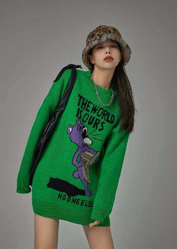 Scream The World Is Ours Knit Sweater