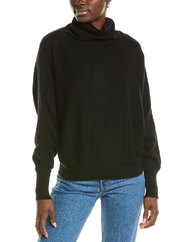 Brodie Cashmere Wool & Cashmere-Blend High Neck Slouchy Bat Jumper