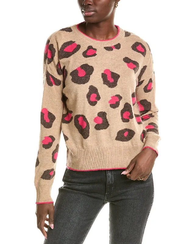 Brodie Cashmere Wool & Cashmere-Blend Intarsia Leopard Jumper