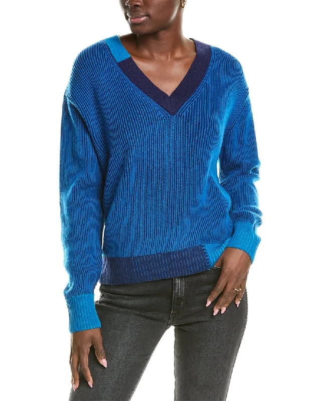 Brodie Cashmere Wool & Cashmere-Blend Plaited Color Pop Jumper