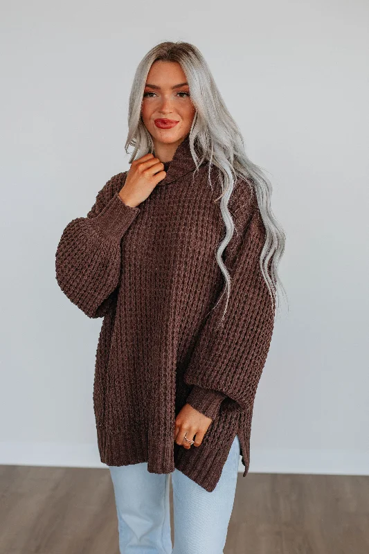 Jadea Oversized Sweater - Espresso