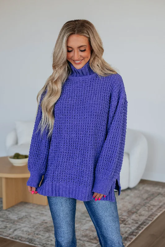 Jadea Oversized Sweater - Periwinkle