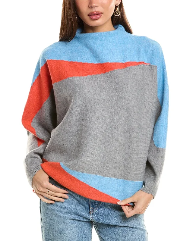 Maronie Mock Neck Dolman Wool-Blend Sweater