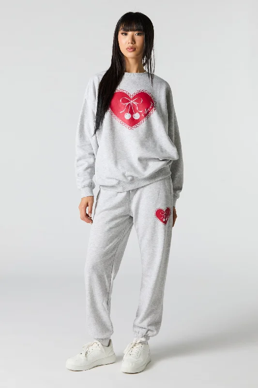 Cutesy Graphic Fleece Jogger