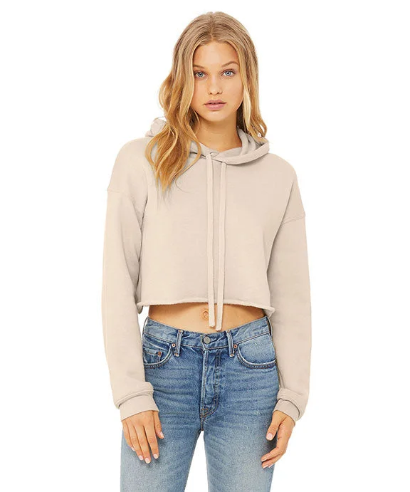 B7502 - Bella + Canvas Ladies Cropped Fleece Hoodie | Heather Dust