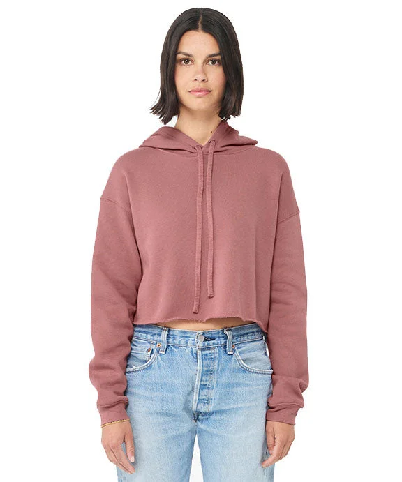 B7502 - Bella + Canvas Ladies Cropped Fleece Hoodie | Mauve