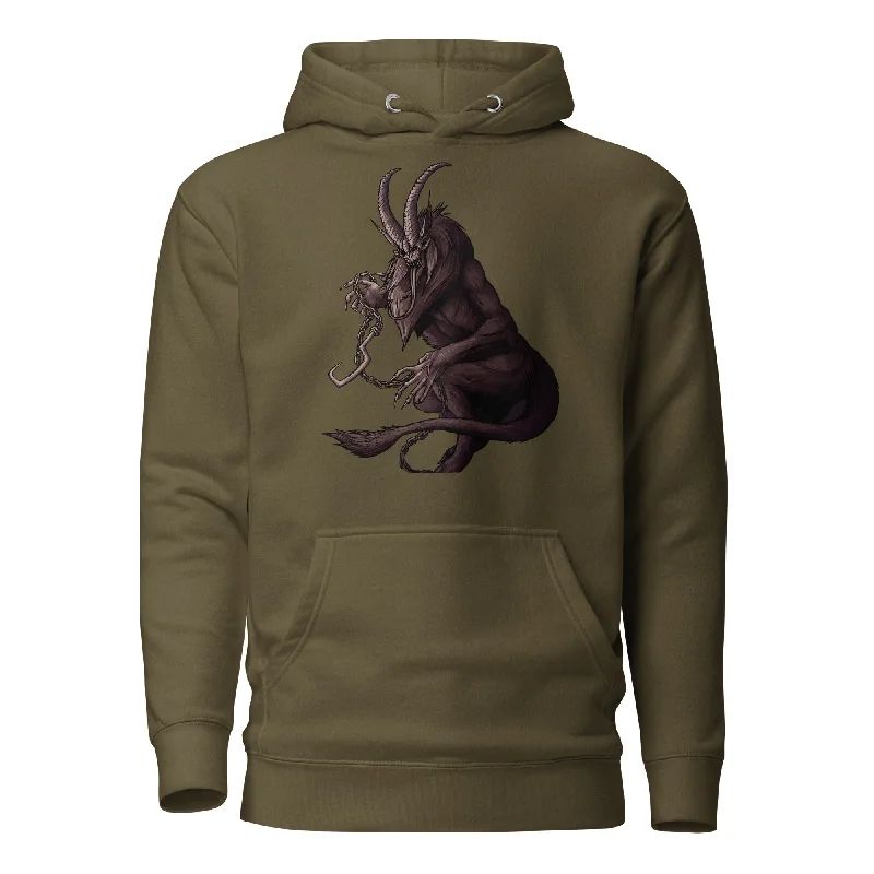 Women's long - sleeve cropped sweatshirt with ribbed cuffs for a snug fitKrampus - Premium Unisex Hoodie Women's long - sleeve cropped sweatshirt with ribbed cuffs for a snug fitKrampus - Premium Unisex Hoodie