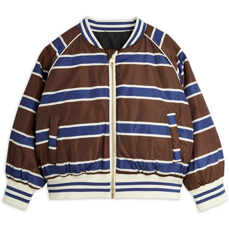 Mini Rodini Stripe Reversible Baseball Jacket Multi