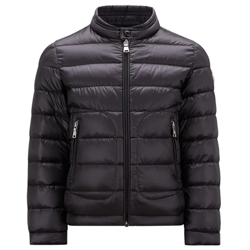 Women's bomber jackets with a holographic finish for a futuristic and eye - catching lookMoncler Acorus Down Jacket Black