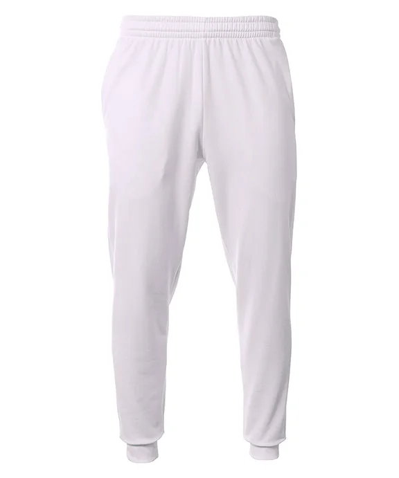 N6213 - A4 Mens Sprint Tech Fleece Jogger Pants | White