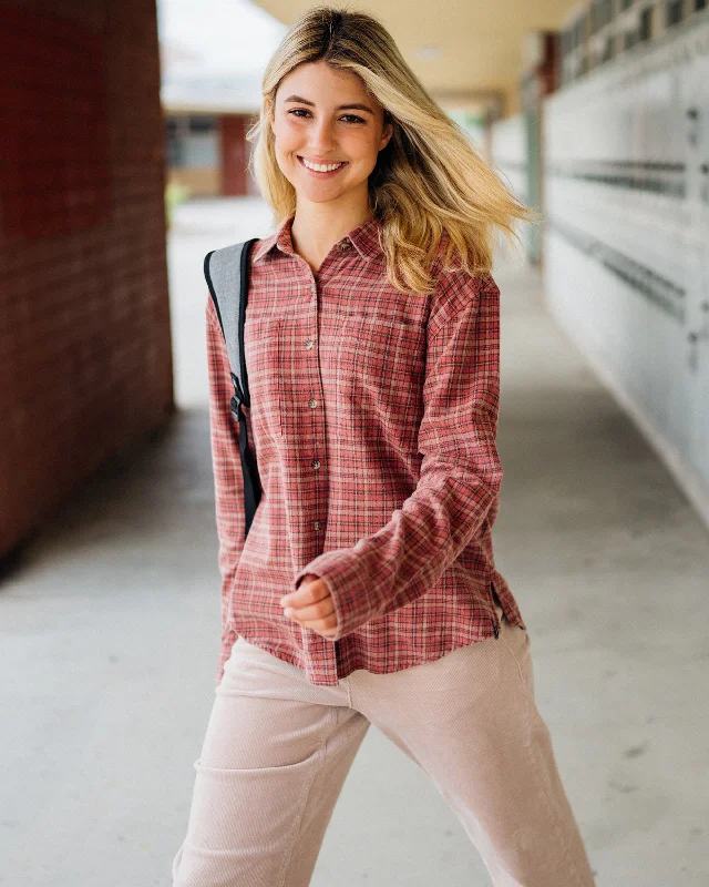 Plaid To Meet U 2 Long Sleeve Shirt - Chestnut Brown