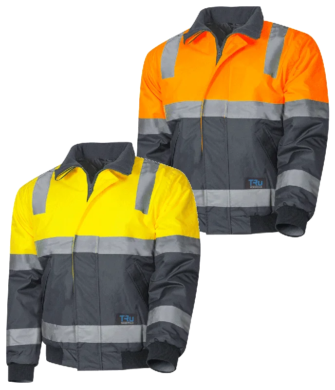 Tru Workwear Hi Vis 2 Tone Pilot Jacket c/w Reflective Tape TJ2946T4