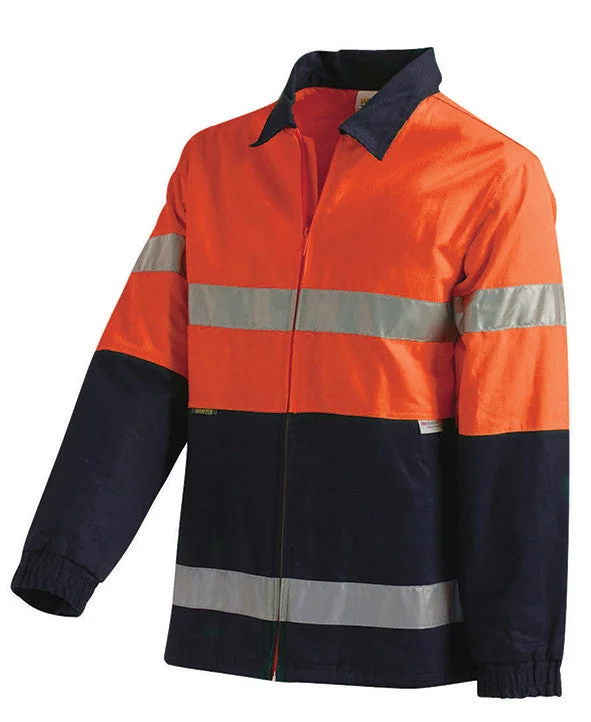 Workit Hi Vis 2 Tone Cotton Drill Jacket c/w 3M Reflective Tape 3001