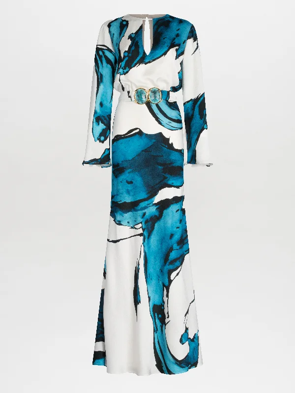 Pleated Women Dress with a Timeless and Elegant Texture Pleated Women Dress with a Timeless and Elegant Texture Fadia Dress Multi Abstract Waves