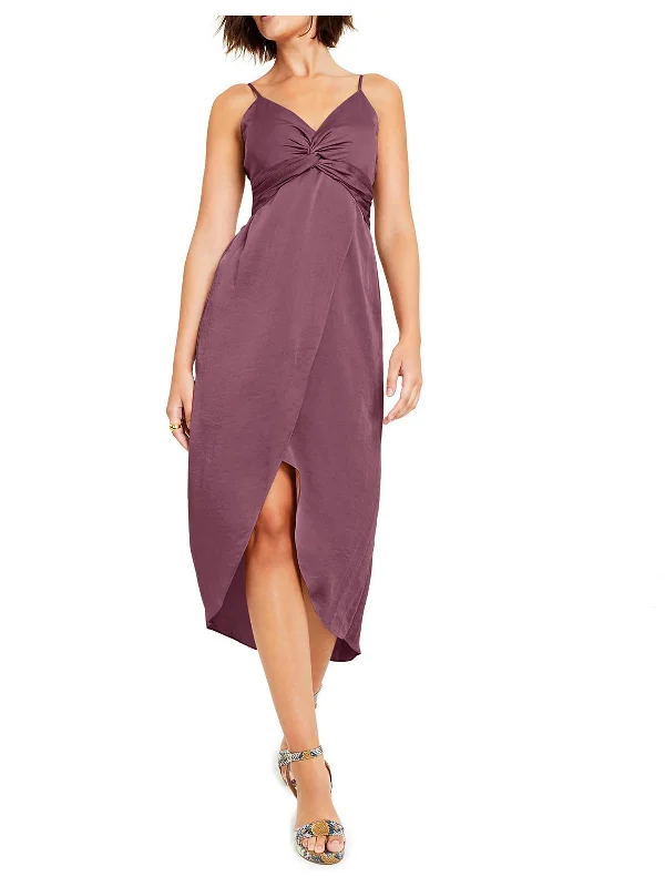 Sleeveless Women Dress in Bright Colors for Summer Parties Sleeveless Women Dress in Bright Colors for Summer Parties Womens Charmeuse Split Midi Dress