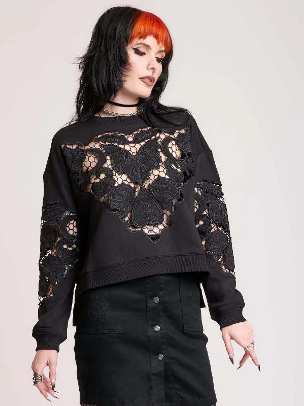 Bat Doily Sweatshirt