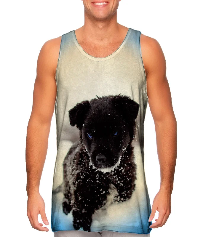 Scoop Neck Women's Linen Blend Tank Tops for SummerBlack Wolf Puppy