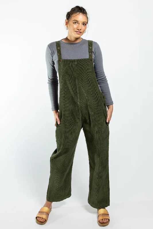 Corduroy Overalls - Khaki