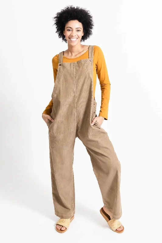 Corduroy Overalls - Sand