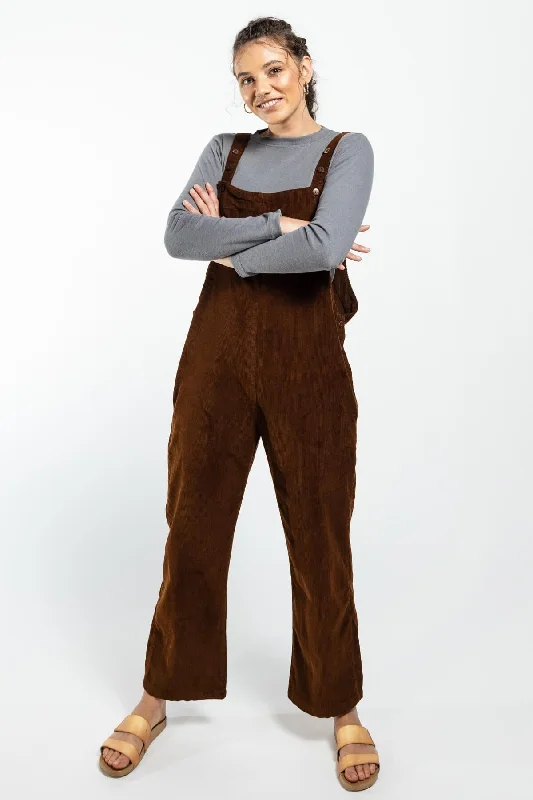 Corduroy Overalls - Walnut