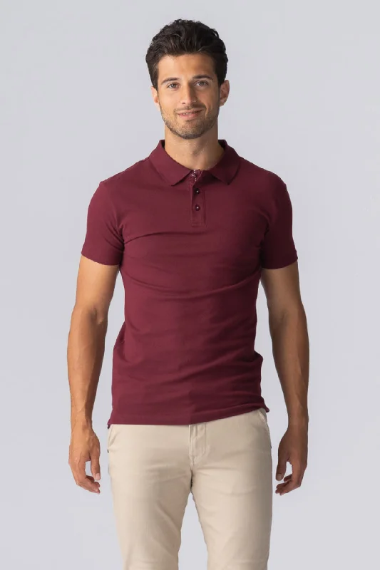 Muscle Polo Shirt - Bordeaux