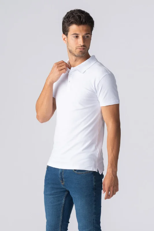 Muscle Polo Shirt - Hvid