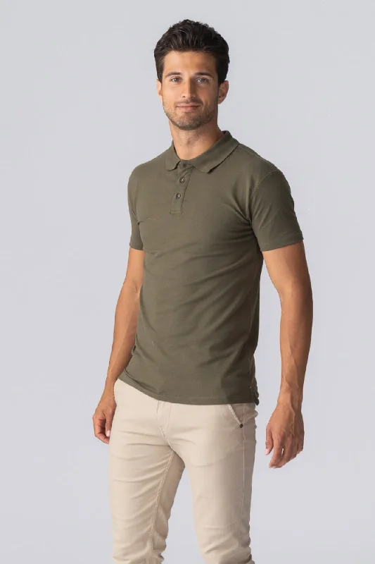 Muscle Polo Shirt - Armygrøn