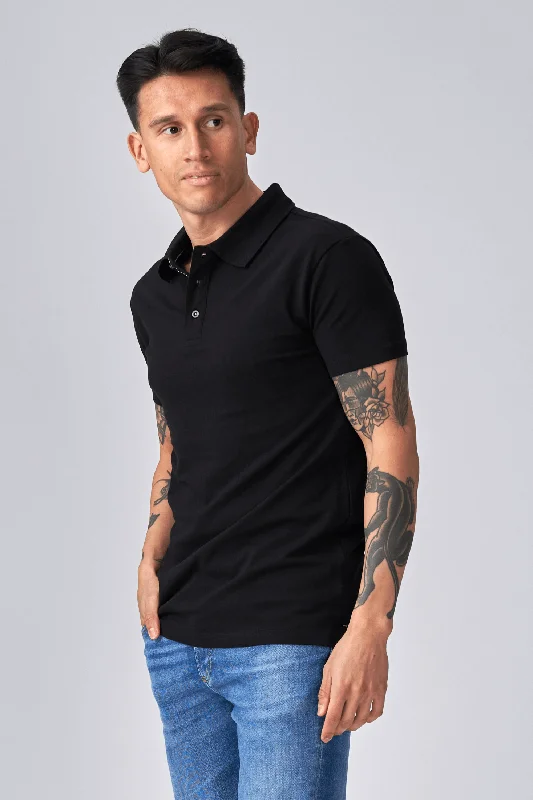 Muscle Polo Shirt - Sort