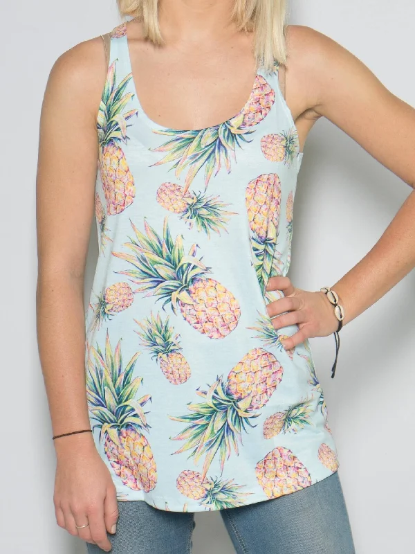 Pastel Pineapple Racerback Tank