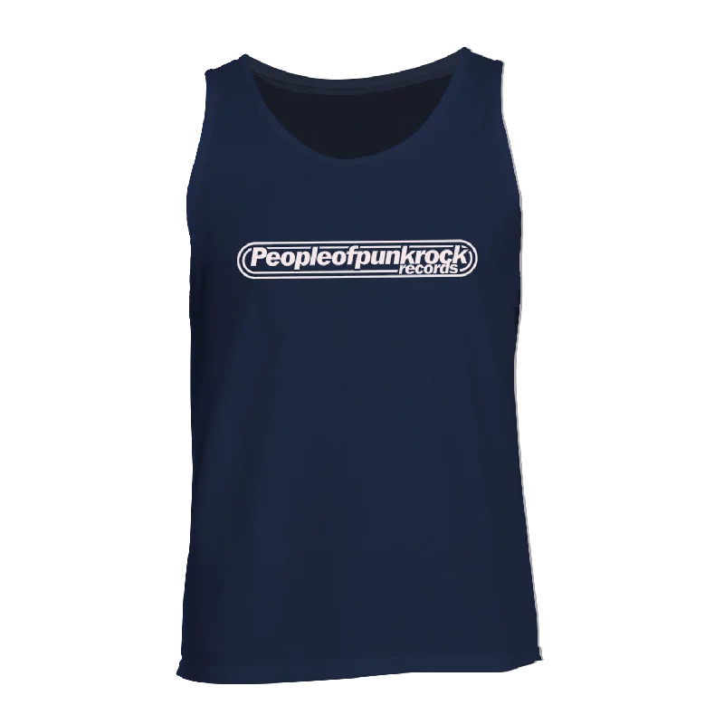 POPR Records - "Lag Logo" (Navy) (Tank Top)