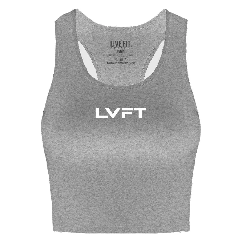 Slate Racerback Tank - Grey/White