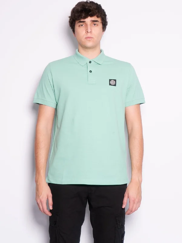 Polo Slim Fit in Cotone Organico Verde