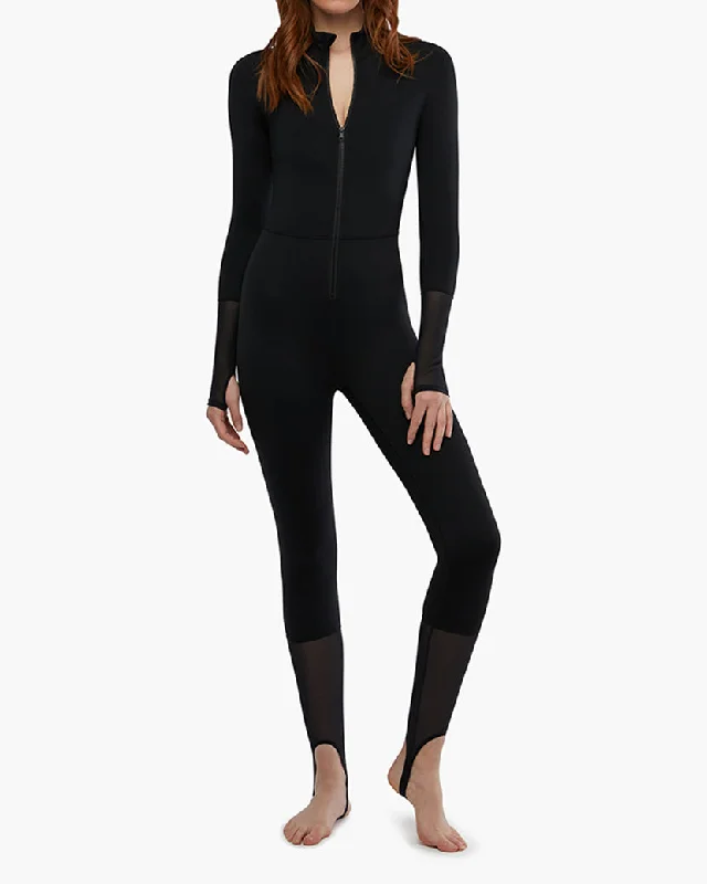 Zip Front Stirrup Jumpsuit